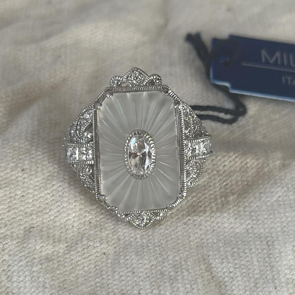 Milor Art Deco Ring Sz 8